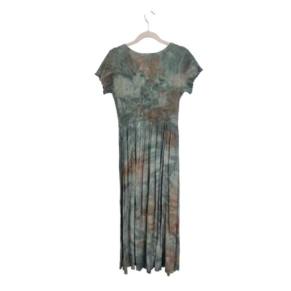 Vintage Babara Lesser tie dye maxi‎ dress size S fairy grunge whimsygoth crinkle - Picture 2 of 6